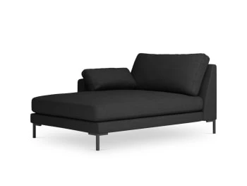 Micadoni Home Méridiennes Méridienne En Tissu Structuré Noir – Image 5