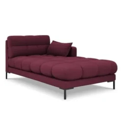 Micadoni Home Méridiennes Méridienne En Tissu Structuré Rouge Foncé