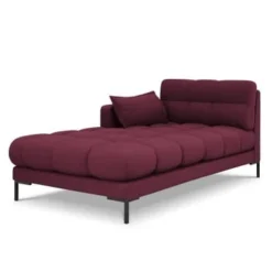 Micadoni Home Méridiennes Méridienne En Tissu Structuré Rouge Foncé