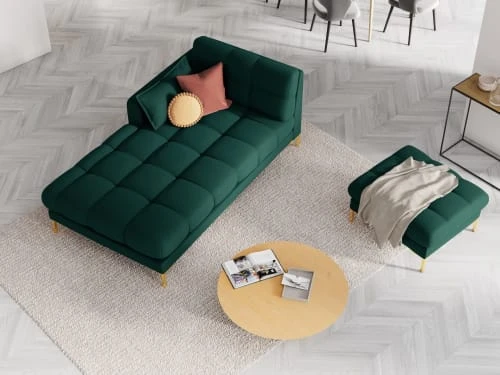 Micadoni Home Méridiennes Méridienne En Tissu Structuré Vert – Image 2