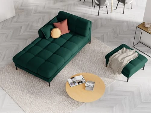 Micadoni Home Méridiennes Méridienne En Tissu Structuré Vert – Image 2