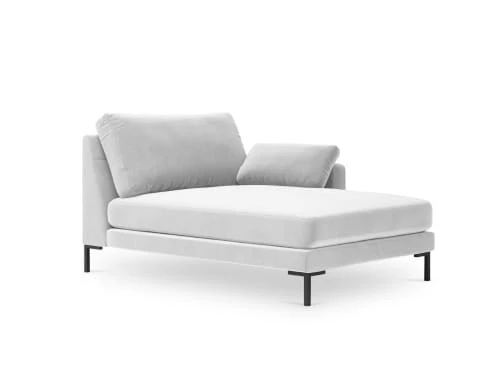 Micadoni Home Méridiennes Méridienne En Velours Argent