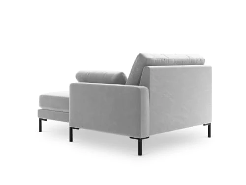 Micadoni Home Méridiennes Méridienne En Velours Argent – Image 4