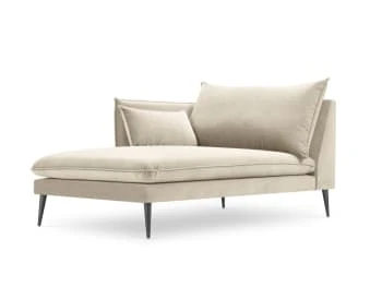 Micadoni Home Méridiennes Méridienne En Velours Beige – Image 5