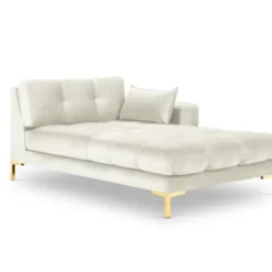 Micadoni Home Méridiennes Méridienne En Velours Beige Clair