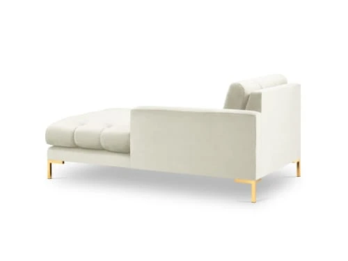 Micadoni Home Méridiennes Méridienne En Velours Beige Clair – Image 3