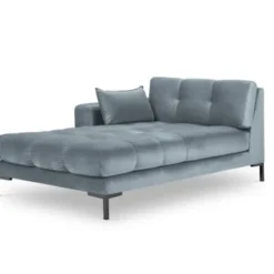 Micadoni Home Méridiennes Méridienne En Velours Bleu Clair