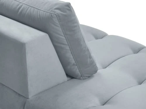 Micadoni Home Méridiennes Méridienne En Velours Bleu Clair – Image 4