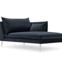 Micadoni Home Méridiennes Méridienne En Velours Bleu Foncé