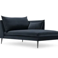 Micadoni Home Méridiennes Méridienne En Velours Bleu Foncé