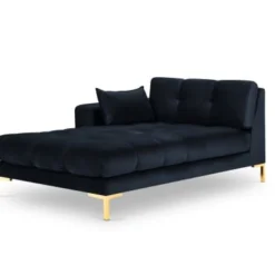 Micadoni Home Méridiennes Méridienne En Velours Bleu Foncé