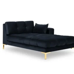 Micadoni Home Méridiennes Méridienne En Velours Bleu Foncé