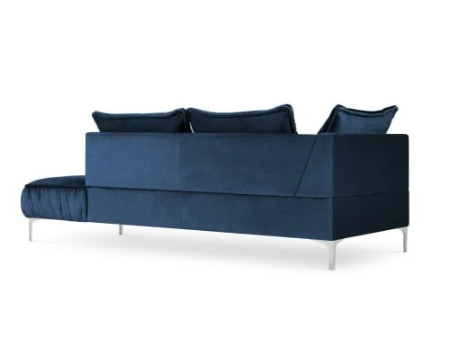 Micadoni Home Méridiennes Méridienne En Velours Bleu Roi – Image 3