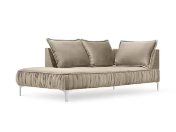 Micadoni Home Méridiennes Méridienne En Velours Noir – Image 5