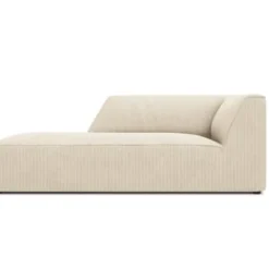Micadoni Home Méridiennes Méridienne En Velours Côtelé Beige Clair