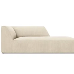 Micadoni Home Méridiennes Méridienne En Velours Côtelé Beige Clair