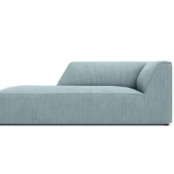 Micadoni Home Méridiennes Méridienne En Velours Côtelé Bleu Clair