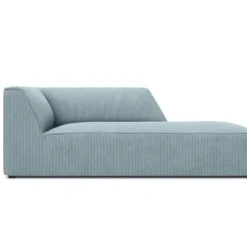 Micadoni Home Méridiennes Méridienne En Velours Côtelé Bleu Clair