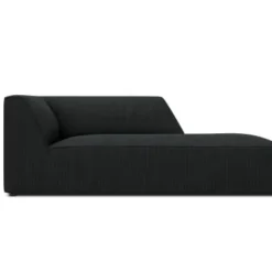 Micadoni Home Méridiennes Méridienne En Velours Côtelé Noir