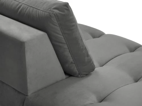 Micadoni Home Méridiennes Méridienne En Velours Gris – Image 4