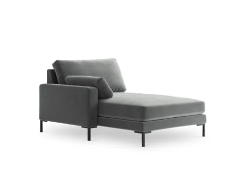 Micadoni Home Méridiennes Méridienne En Velours Gris – Image 3