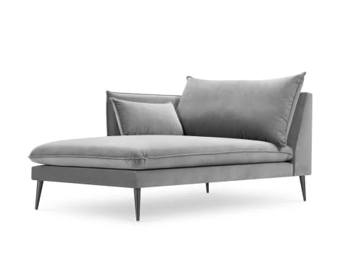 Micadoni Home Méridiennes Méridienne En Velours Gris Clair