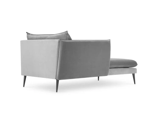 Micadoni Home Méridiennes Méridienne En Velours Gris Clair – Image 3