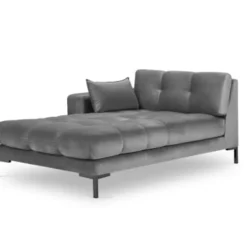 Micadoni Home Méridiennes Méridienne En Velours Gris Clair