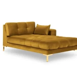 Micadoni Home Méridiennes Méridienne En Velours Jaune