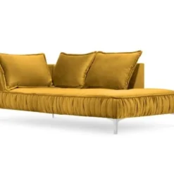 Micadoni Home Méridiennes Méridienne En Velours Jaune