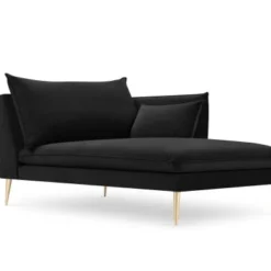 Micadoni Home Méridiennes Méridienne En Velours Noir