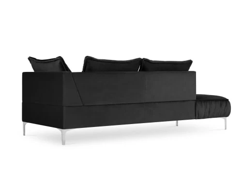 Micadoni Home Méridiennes Méridienne En Velours Noir – Image 3