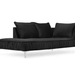 Micadoni Home Méridiennes Méridienne En Velours Noir