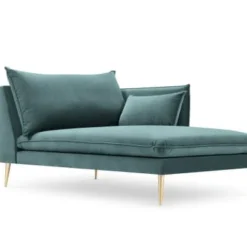 Micadoni Home Méridiennes Méridienne En Velours Pétrole