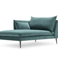 Micadoni Home Méridiennes Méridienne En Velours Pétrole