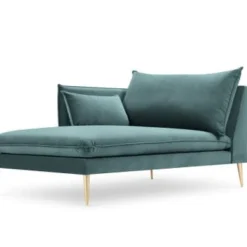 Micadoni Home Méridiennes Méridienne En Velours Pétrole