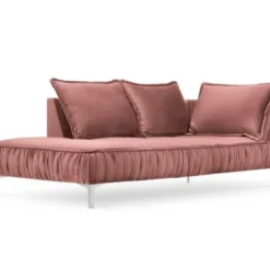 Micadoni Home Méridiennes Méridienne En Velours Rose