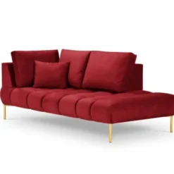Micadoni Home Méridiennes Méridienne En Velours Rouge
