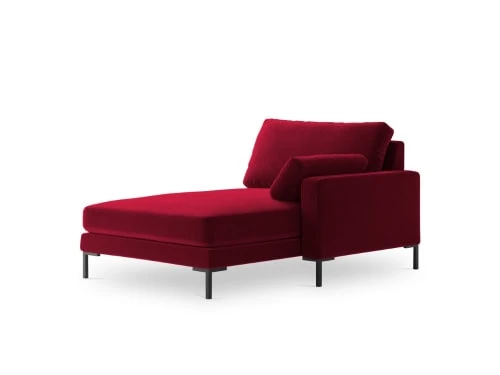 Micadoni Home Méridiennes Méridienne En Velours Rouge – Image 3