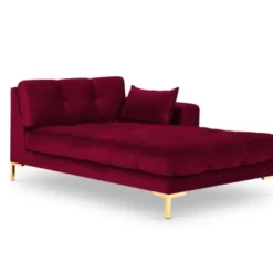 Micadoni Home Méridiennes Méridienne En Velours Rouge