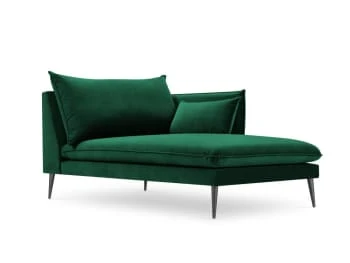 Micadoni Home Méridiennes Méridienne En Velours Bleu Foncé – Image 6