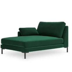 Micadoni Home Méridiennes Méridienne En Velours Vert Bouteille