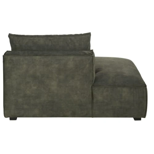 Maisons Du Monde Méridiennes Méridienne Gauche Pour Canapé Modulable En Velours Marbré Vert – Image 4