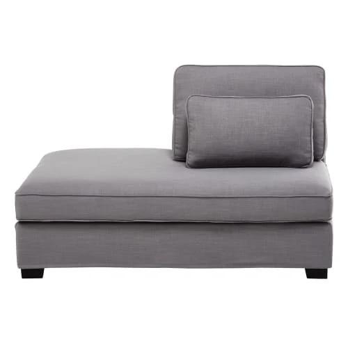 Maisons Du Monde Méridiennes Méridienne Gauche Pour Canapé Modulable Gris Clair