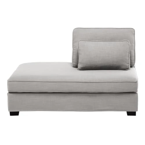 Maisons Du Monde Méridiennes Méridienne Gauche Pour Canapé Modulable Gris Clair