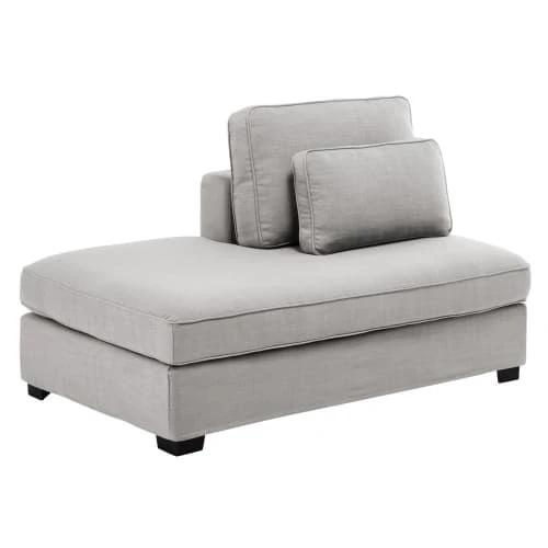 Maisons Du Monde Méridiennes Méridienne Gauche Pour Canapé Modulable Gris Clair – Image 2