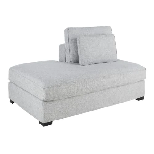 Maisons Du Monde Méridiennes Méridienne Gauche Pour Canapé Modulable Gris Clair Chiné – Image 2