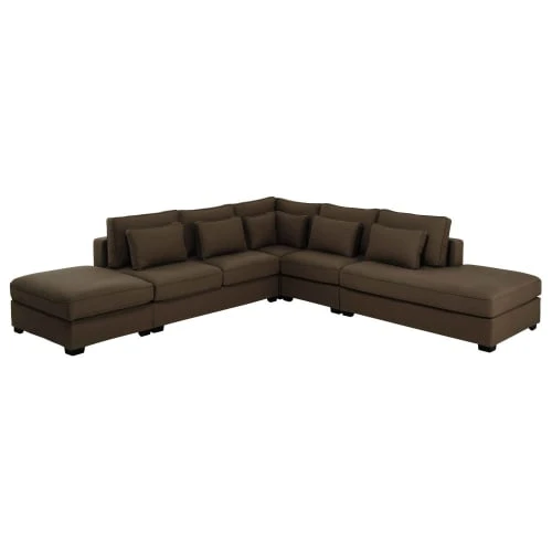 Maisons Du Monde Méridiennes Méridienne Gauche Pour Canapé Modulable Gris Taupe – Image 3